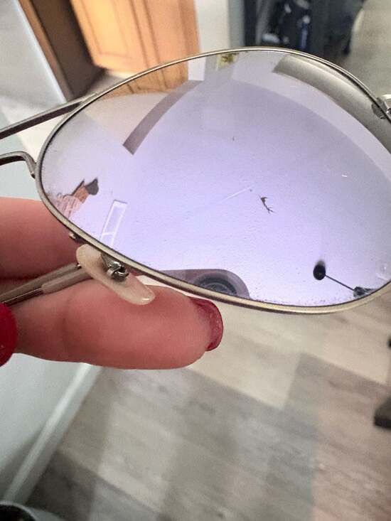 Ray-Ban RB3025 Aviator Large Metal Sunglasses with Purple Mirror Lenses - Picture 4 of 7